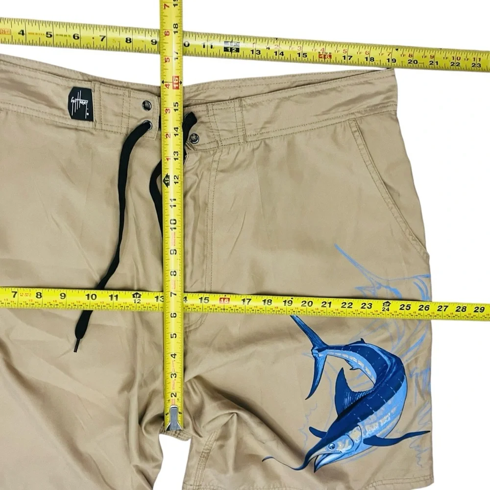Guy Harvey By AFTCO Graphic Martín Dive Fisherman’s Men’s Bord Shorts Cargo 38x9